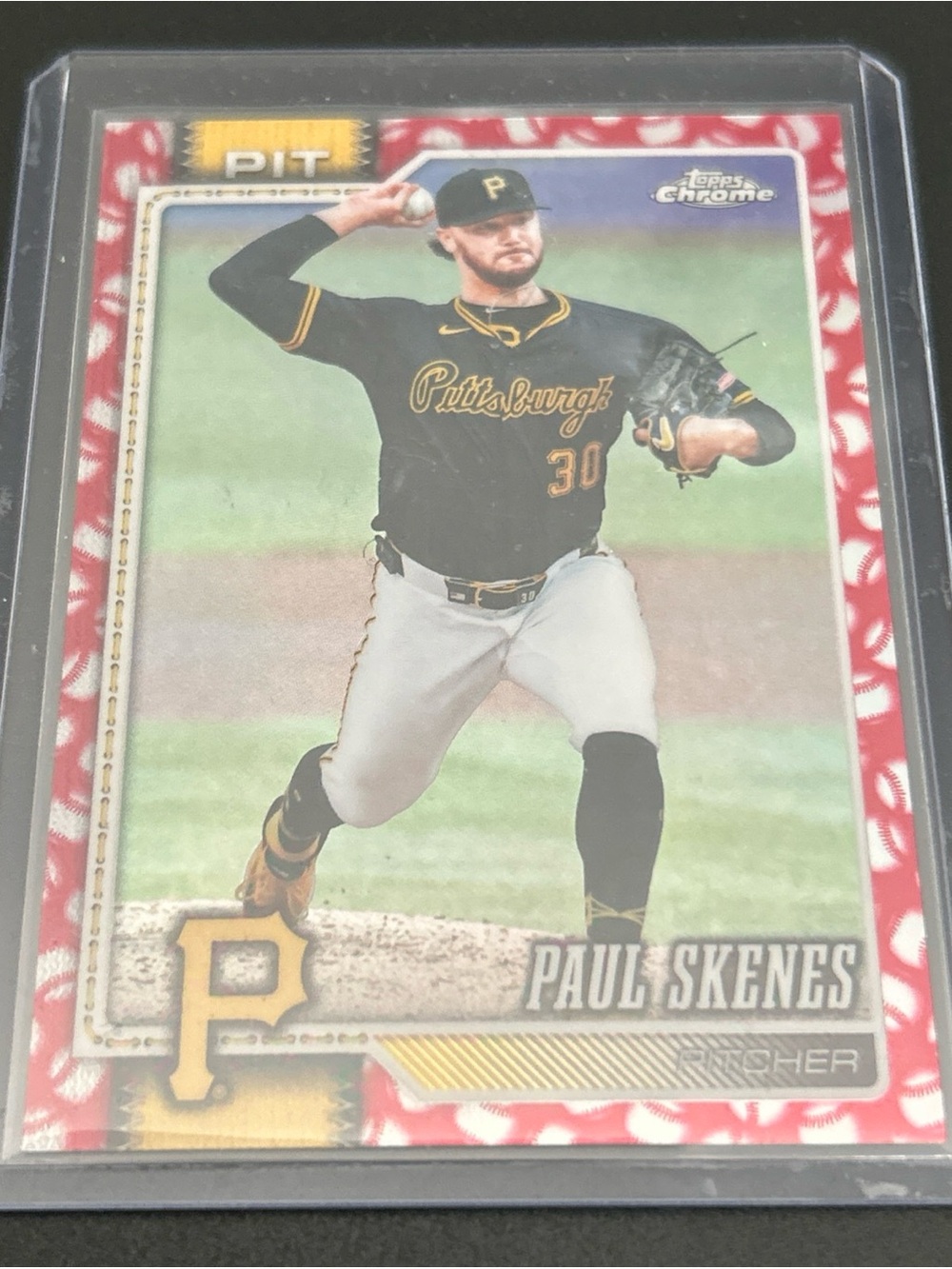 2026 Topps Chrome Paul Skenes Red Ball Board Pirates